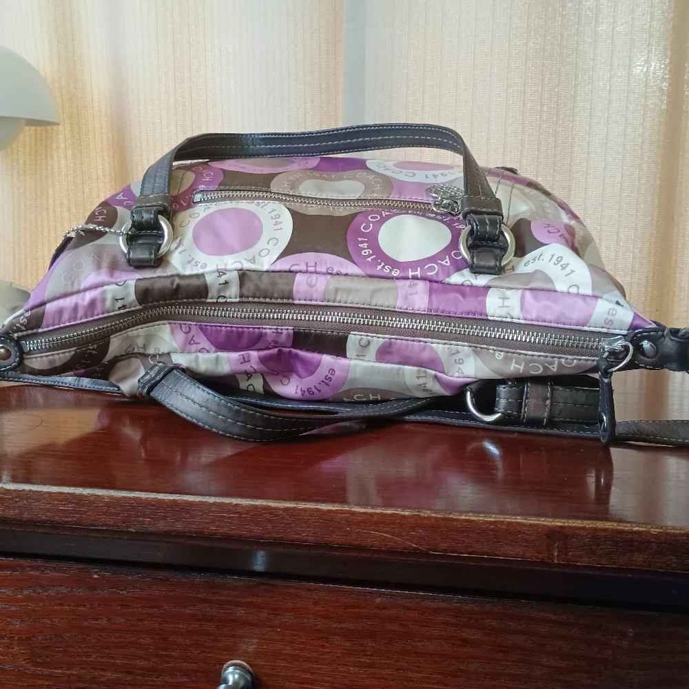 Coach Alexandra Snaphead Signature Print Satchel